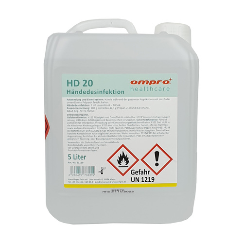 ompro® HD 20 Händedesinfektion, 5 Liter