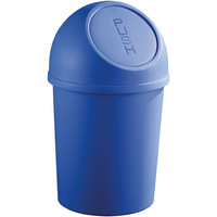 HELIT Push-Abfallbehälter 13 Liter Kunststoff, blau