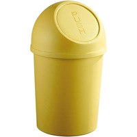HELIT Push-Abfallbehälter 13 Liter Kunststoff, gelb