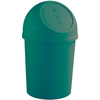 HELIT Push-Abfallbehälter 13 Liter Kunststoff, grün