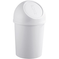 HELIT Push-Abfallbehälter 13 Liter Kunststoff, lichtgrau