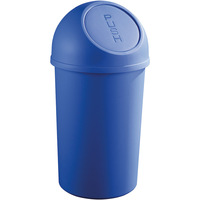 HELIT Push-Abfallbehälter 25 Liter Kunststoff, blau