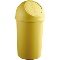 HELIT Push-Abfallbehälter 25 Liter Kunststoff, gelb