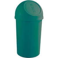 HELIT Push-Abfallbehälter 25 Liter Kunststoff, grün