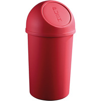 HELIT Push-Abfallbehälter 25 Liter Kunststoff, rot