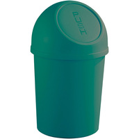 HELIT Push-Abfallbehälter 6 Liter Kunststoff, grün