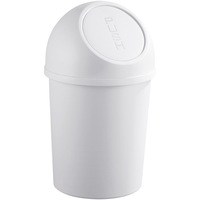 HELIT Push-Abfallbehälter 6 Liter Kunststoff, lichtgrau