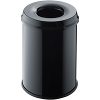 HELIT Sicherheits-Abfallbehälter 15 Liter, schwarz