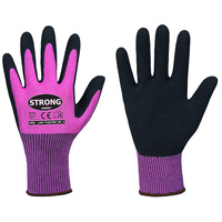 STRONGHAND Lady Flexter Handschuhe pink/schwarz, Gr. 9 (L)