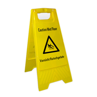 Warnschild "Vorsicht Rutschgefahr", Kunststoff, gelb