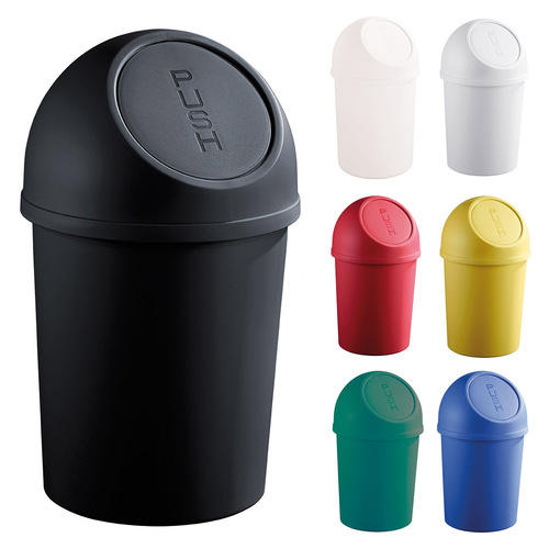 HELIT Push-Abfallbehälter 6 Liter, verschiedene Farben