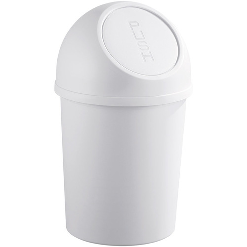 HELIT Push-Abfallbehälter 13 Liter Kunststoff, lichtgrau