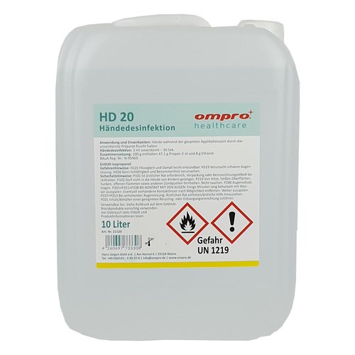 ompro® HD 20 Händedesinfektion, 10 Liter