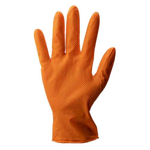 STRONGHAND Einweghandschuhe Grip orange, Gr. 8 (M), 50 St.