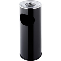 HELIT Metall-Standascher mit Abfallbehälter, schwarz