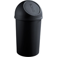 HELIT Push-Abfallbehälter 45 Liter Kunststoff, schwarz