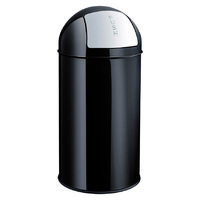 HELIT Push-Abfallbehälter Metall 30L schwarz
