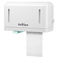 Satino Toilettenpapierspender für 2 Kleinrollen weiß
