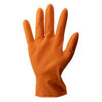 STRONGHAND Einweghandschuhe Grip orange, Gr. 7 (S), 50 St.